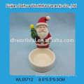 Wholesales Natal boneco de neve design cerâmica candle holder